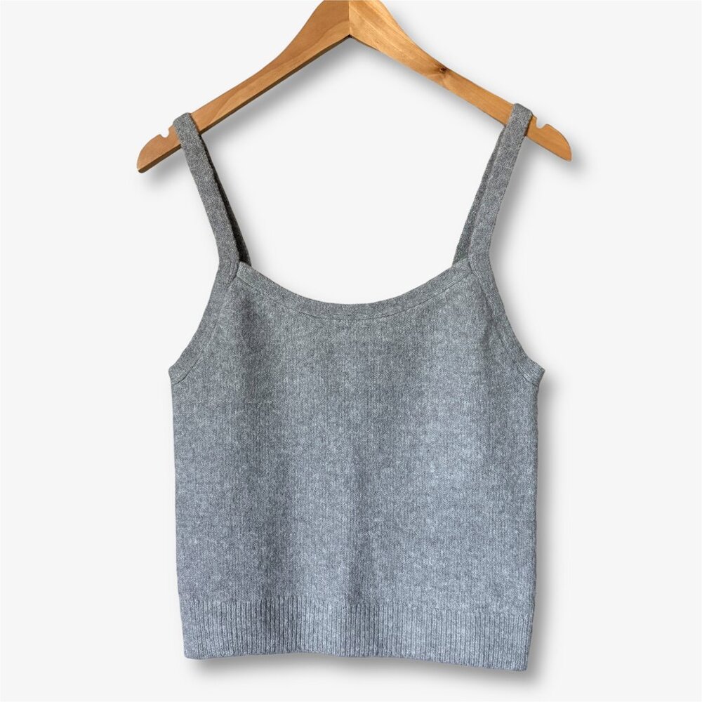 SO Goods for Life Knit Cropped Tank Top Camisole Sweater Womens Large Normcore